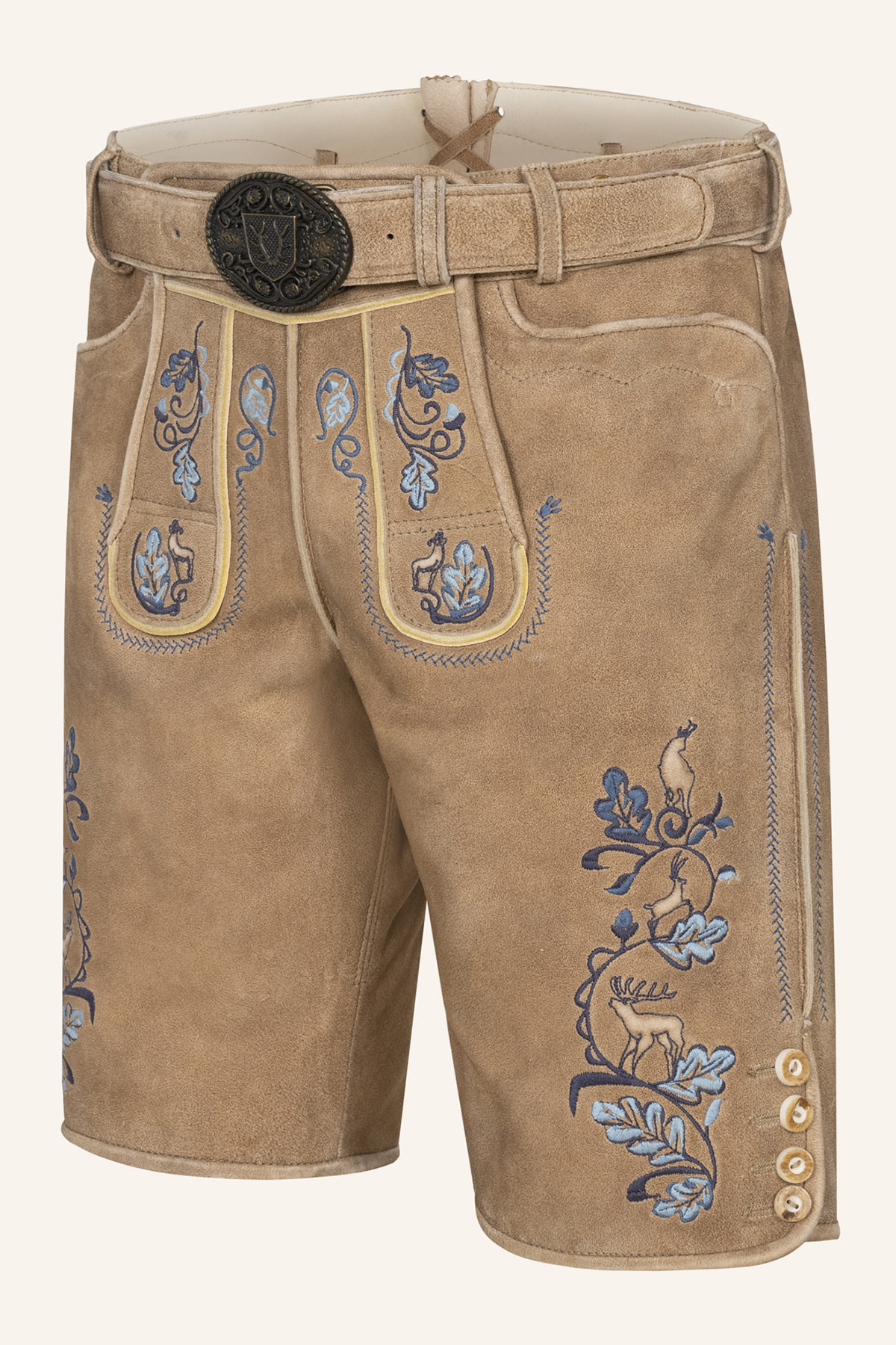 Lederhose Demian mit Gürtel