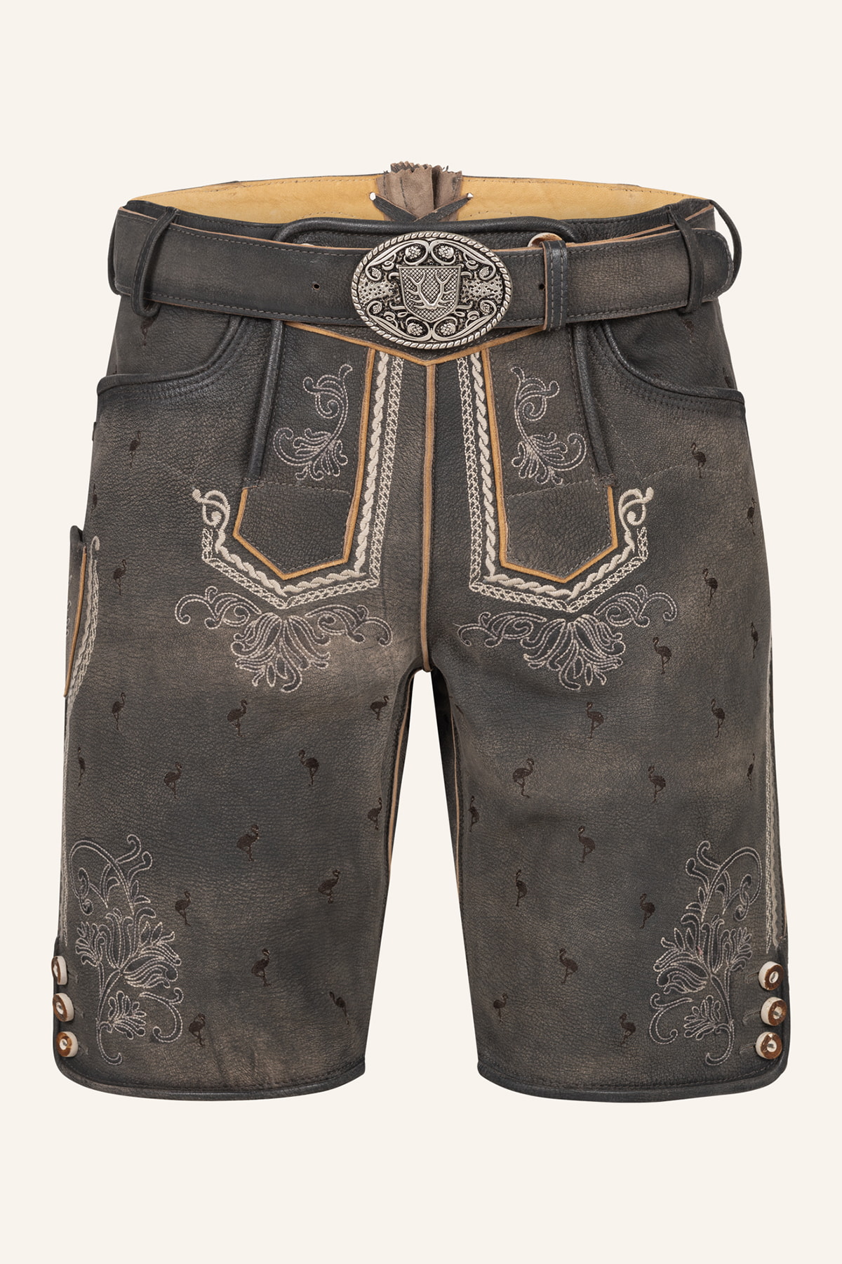 Lederhose Udo mit Gürtel