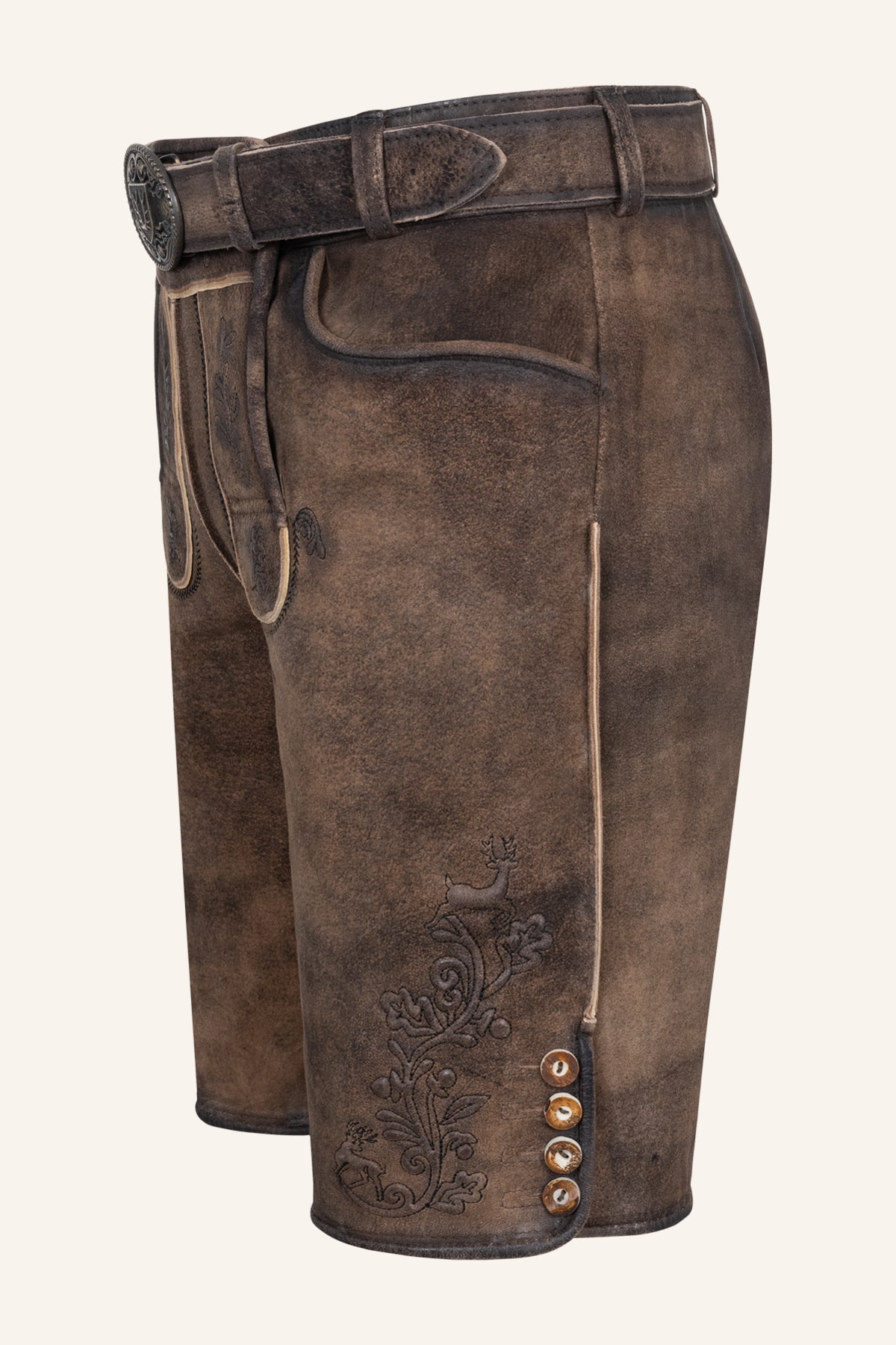 Lederhose Aelion mit Gürtel
