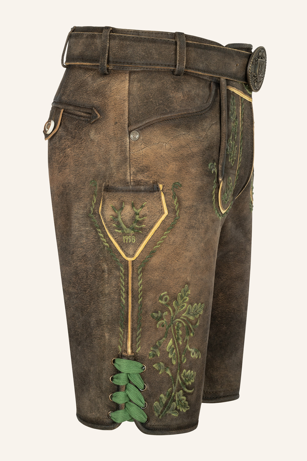 Lederhose Larry mit Gürtel 