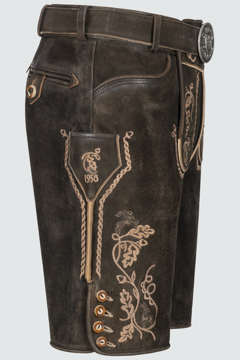 Lederhose Orlando mit Gürtel