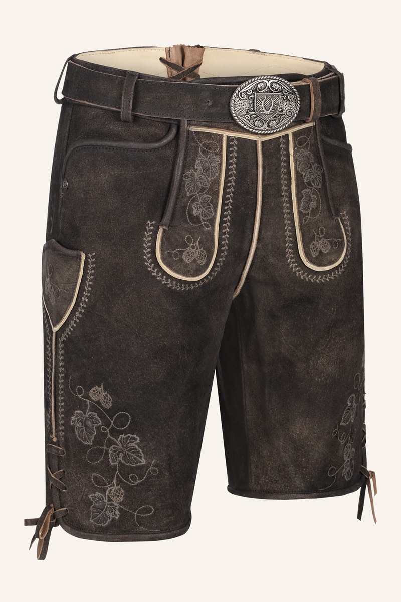 Lederhose Nikolas mit Gürtel