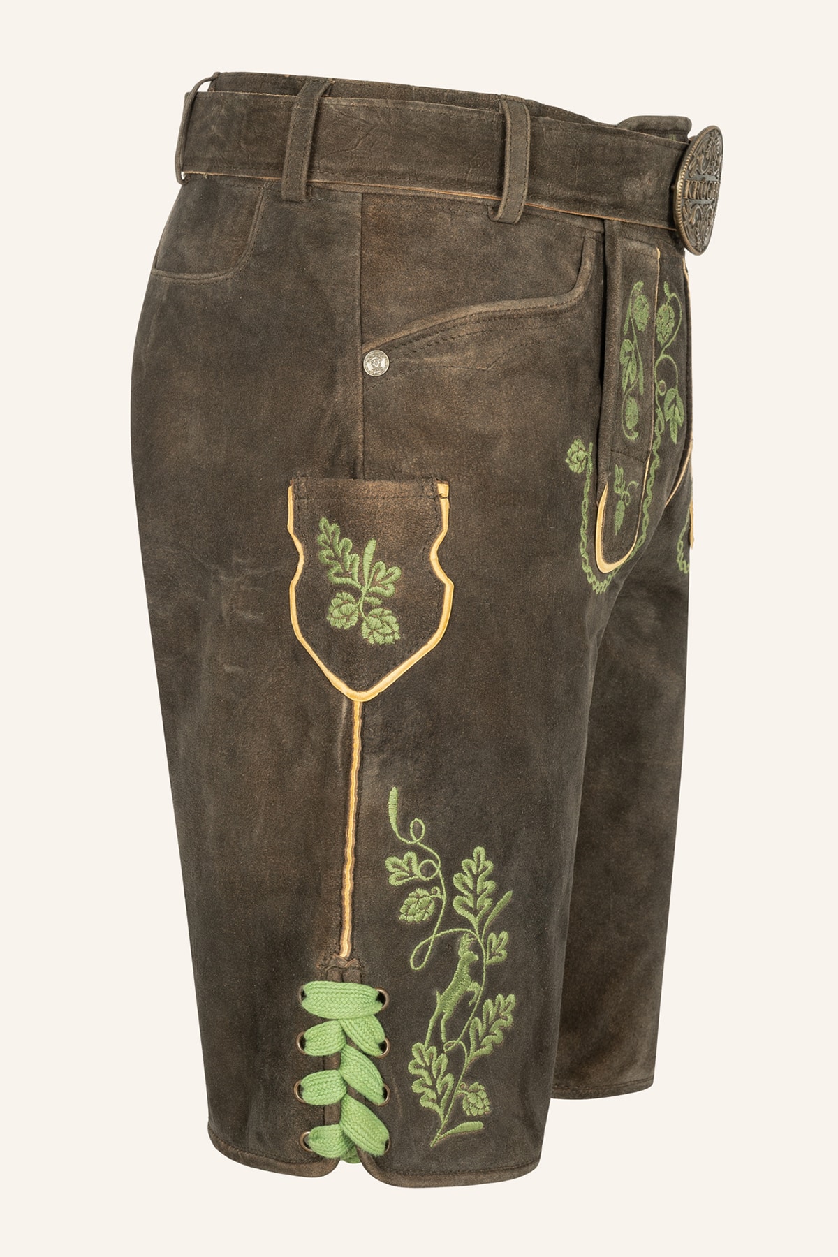 Lederhose Cassius mit Gürtel