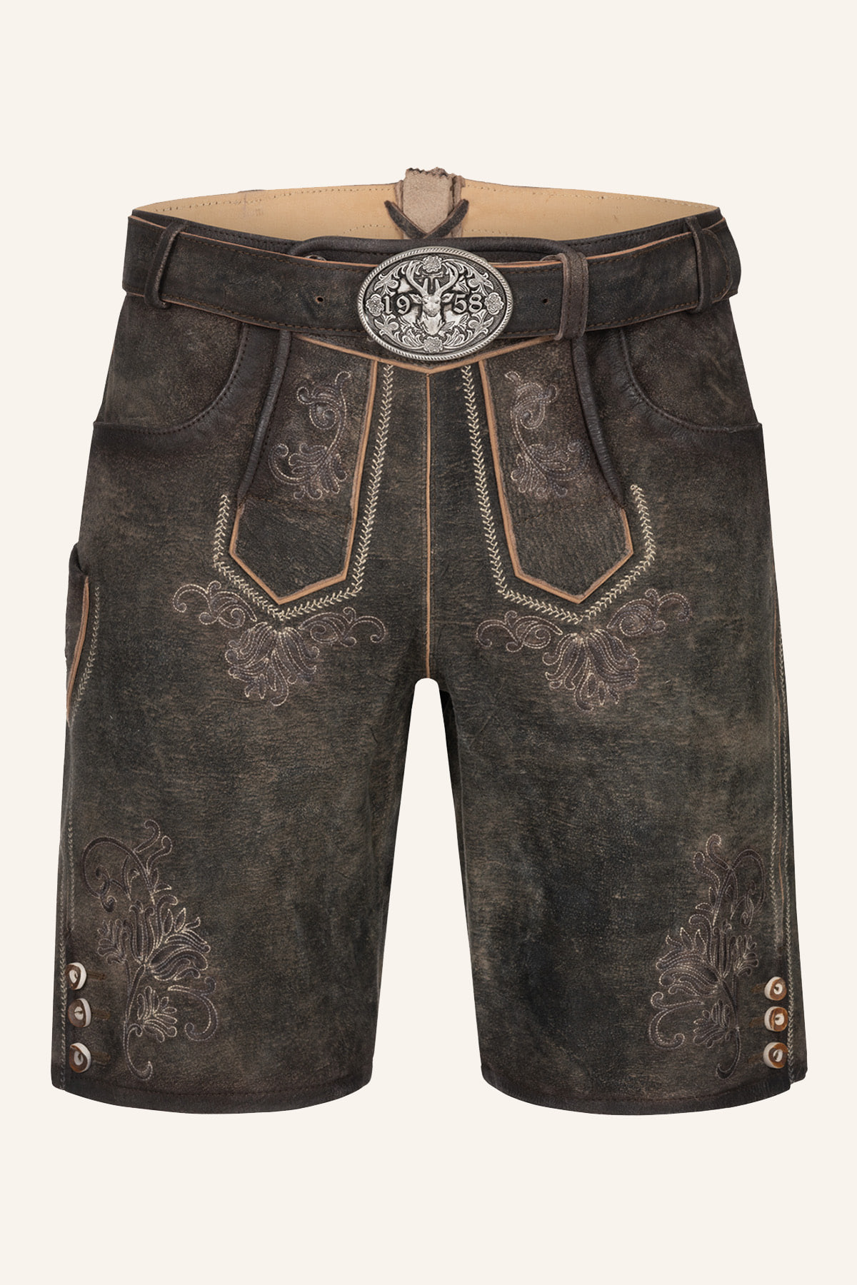 Lederhose Arijus mit Gürtel