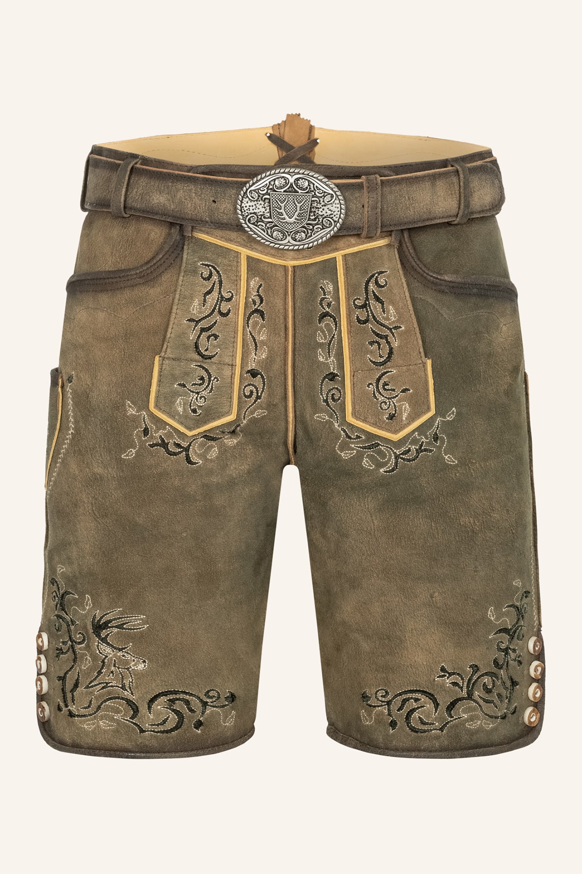 Lederhose Ismael mit Gürtel 