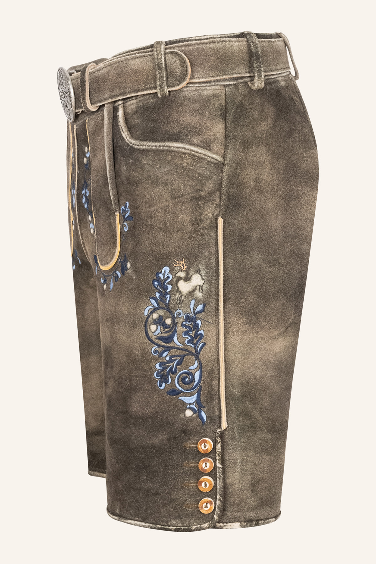 Lederhose Pino mit Gürtel