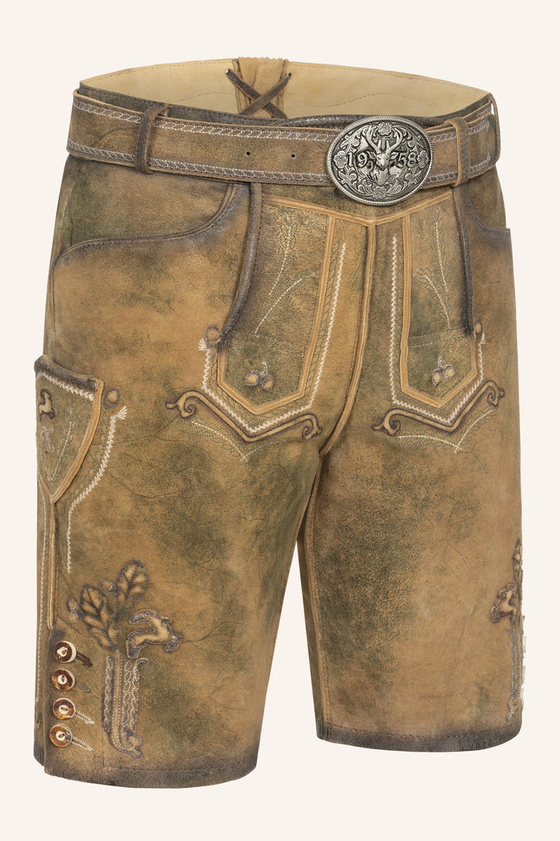 Lederhose Milo mit Gürtel