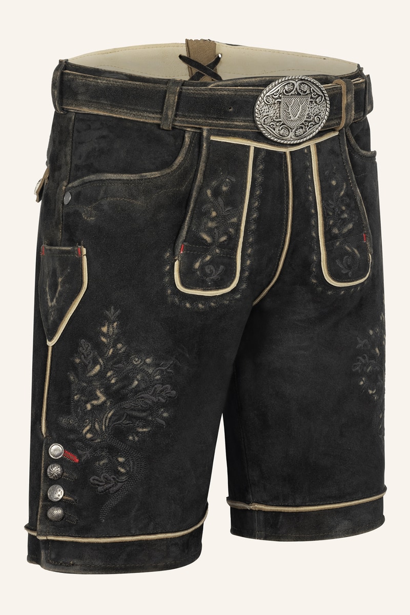 Lederhose Kuno mit Gürtel