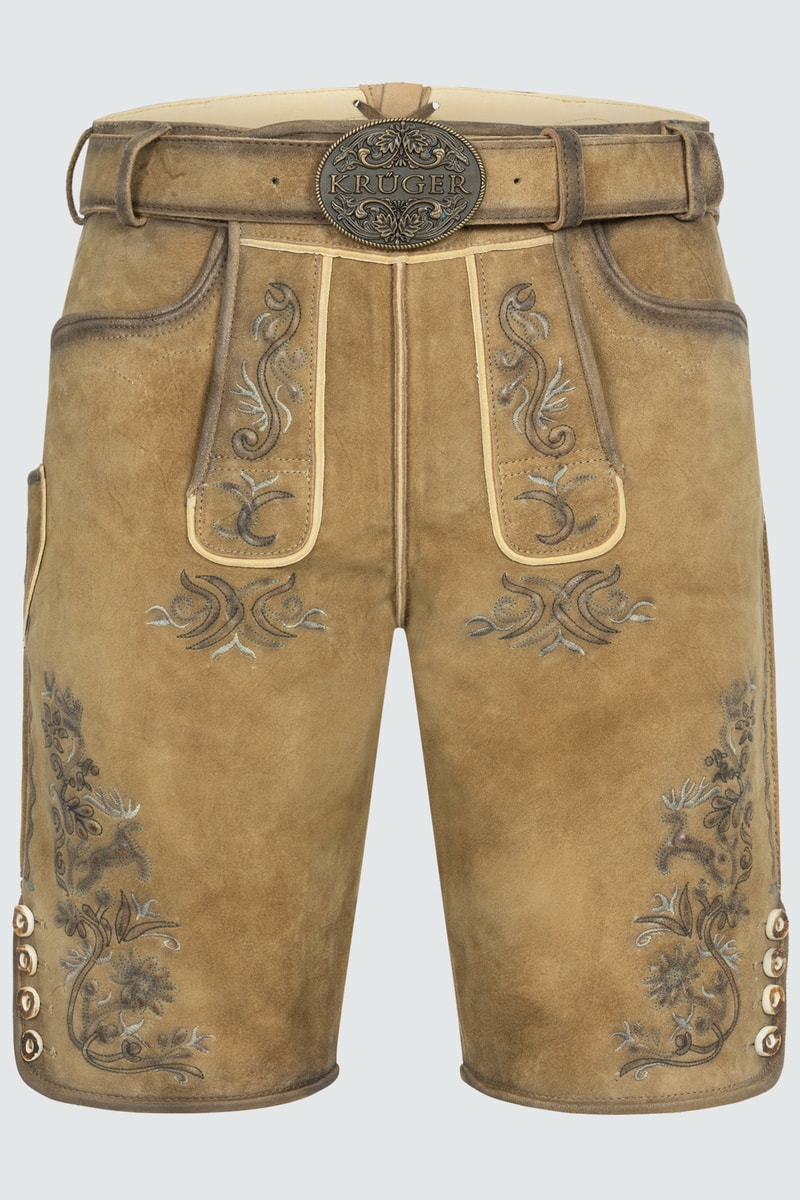 Lederhose Juan mit Gürtel