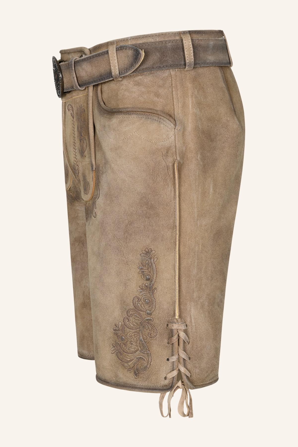 Lederhose Baldur mit Gürtel