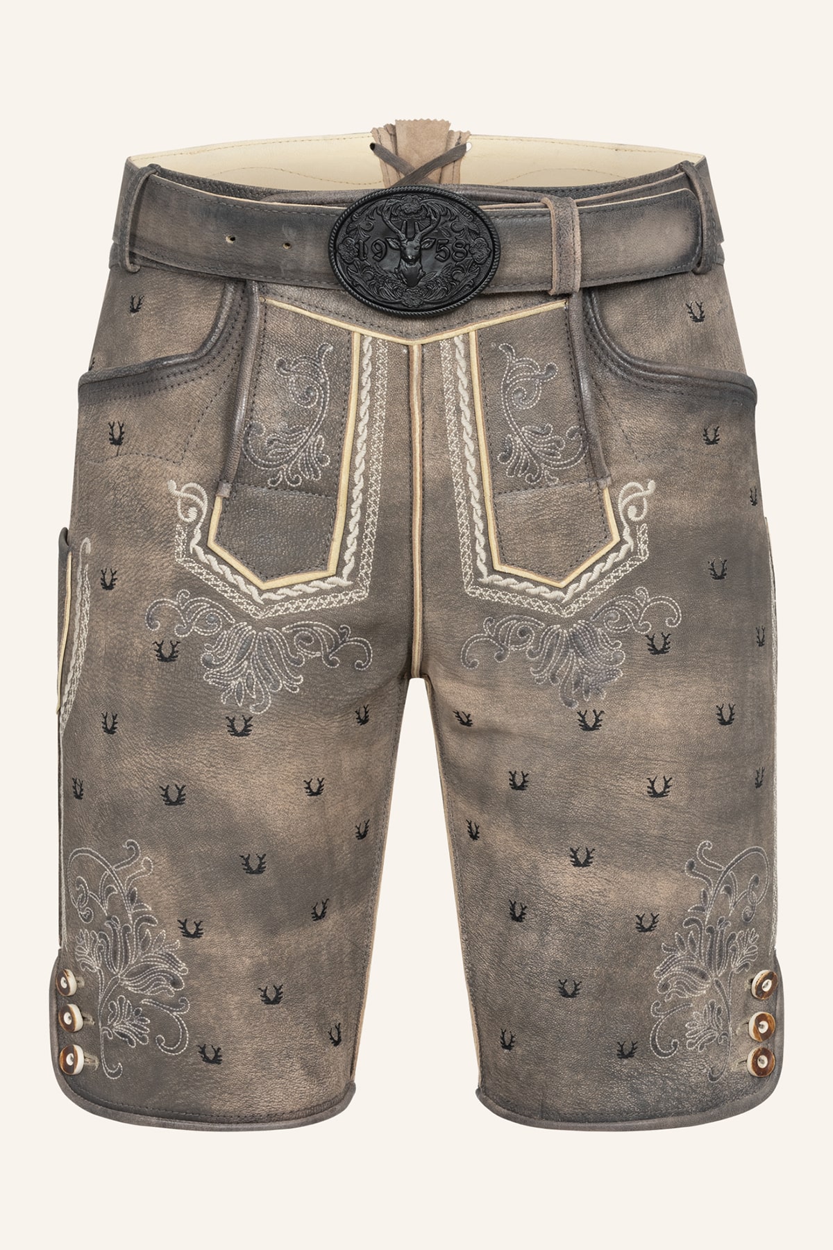 Lederhose Harvey mit Gürtel