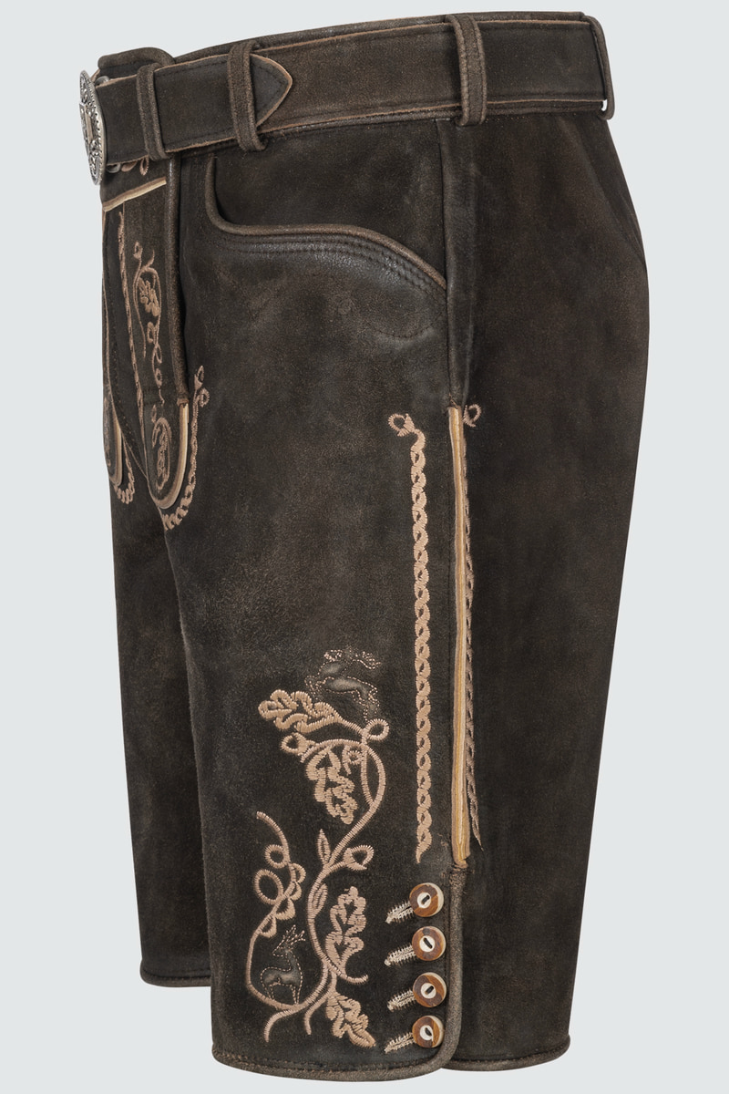 Lederhose Orlando mit Gürtel