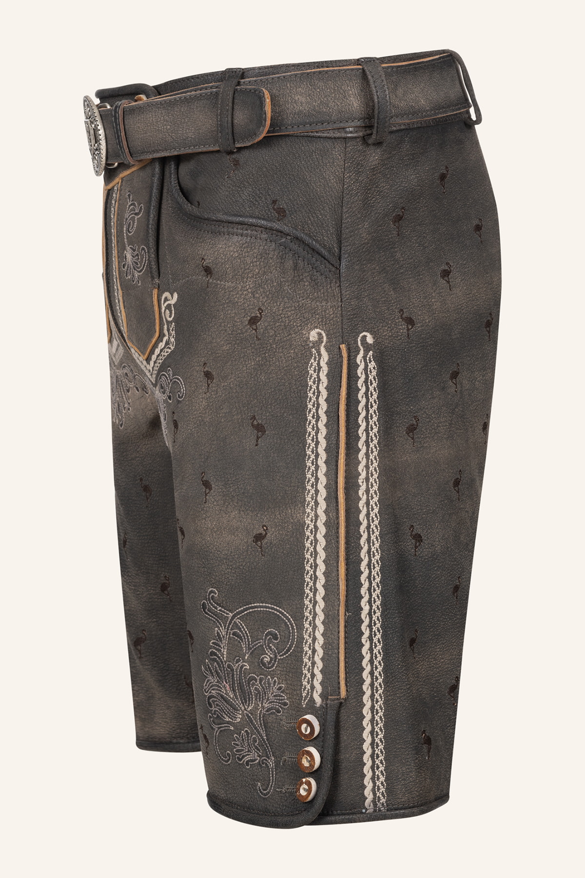Lederhose Udo mit Gürtel