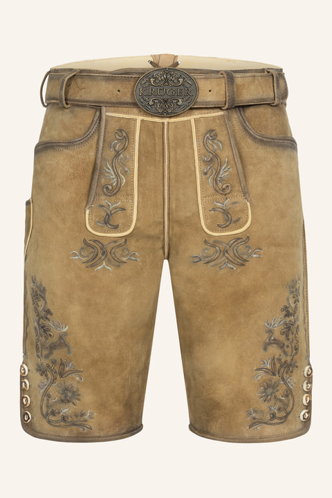 Lederhose Juan mit Gürtel