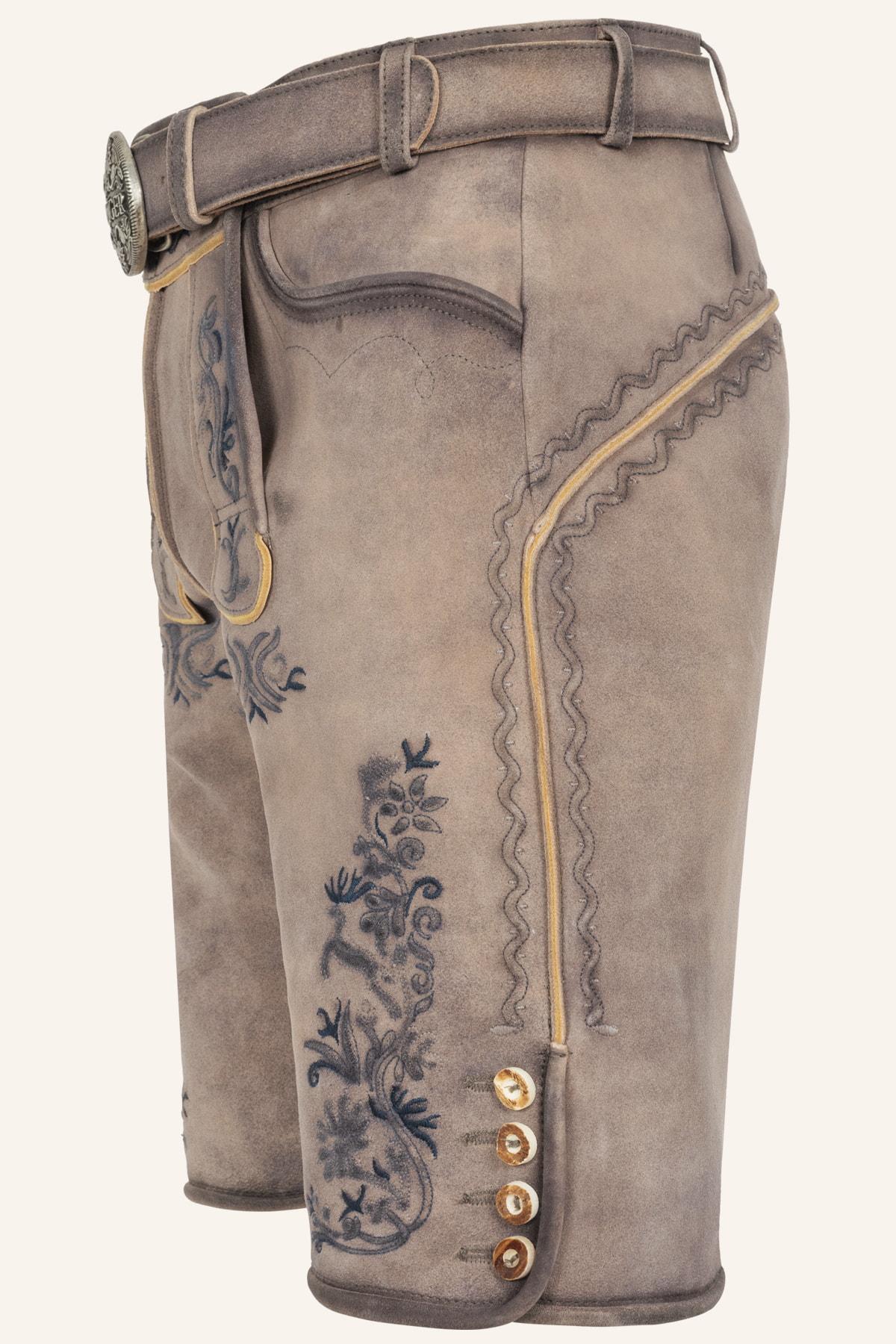 Lederhose Juan mit Gürtel
