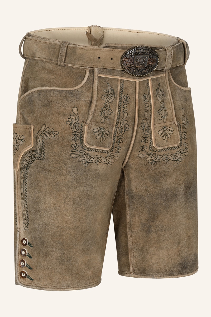 Lederhose Karim mit Gürtel