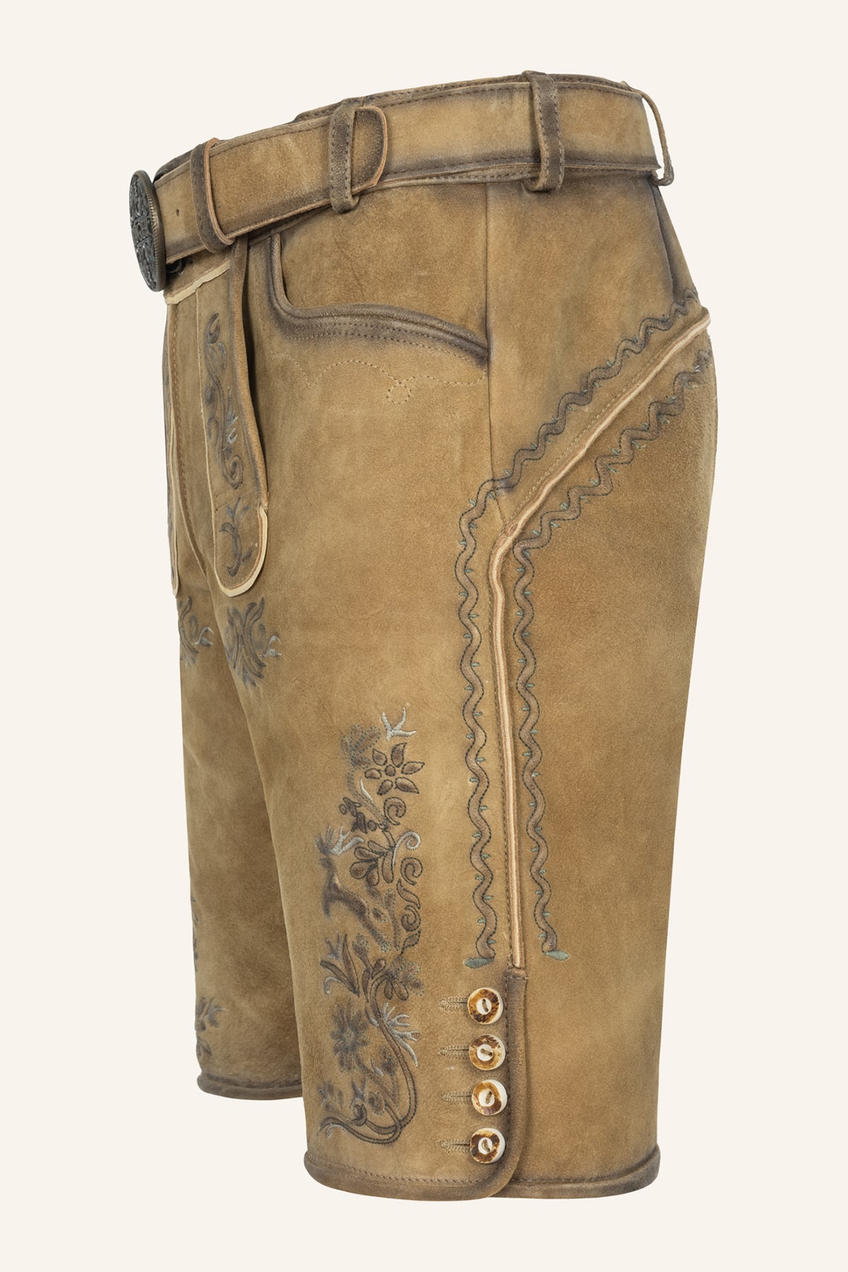 Lederhose Juan mit Gürtel