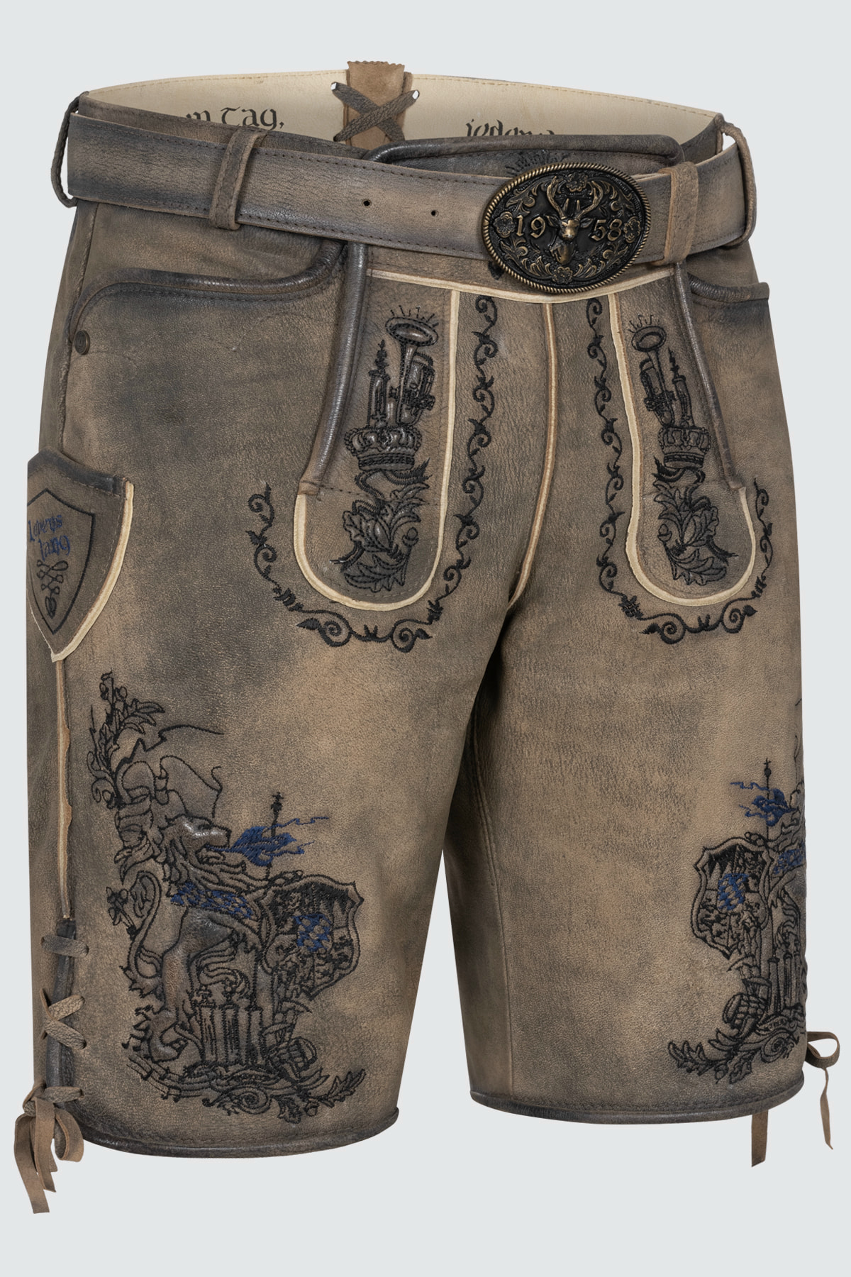 Lederhose Lebenslang m. Gürtel