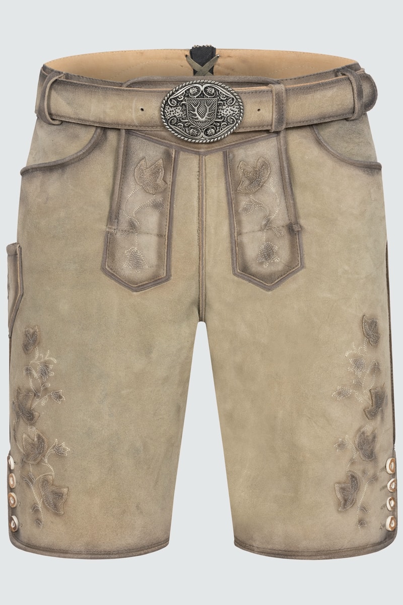 Lederhose Kai mit Gürtel