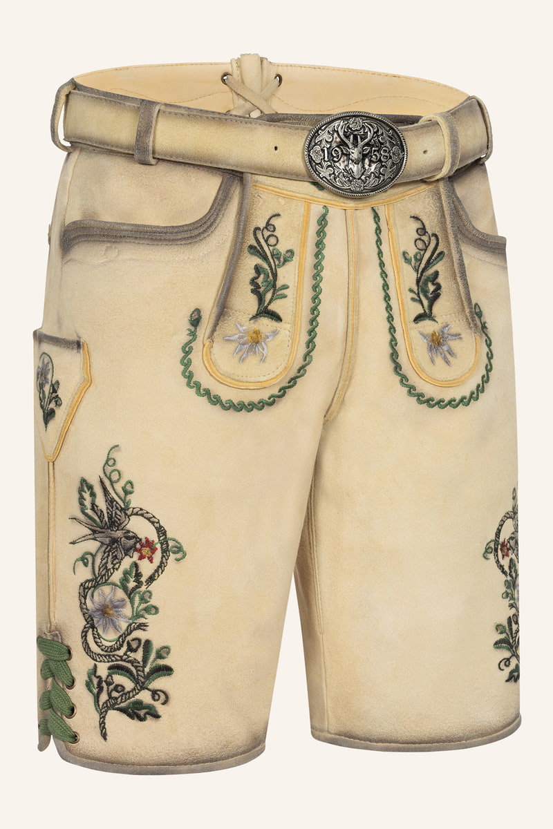 Lederhose Darian mit Gürtel