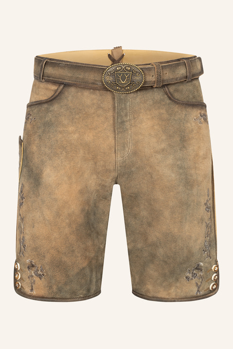 Lederhose Paulo mit Gürtel