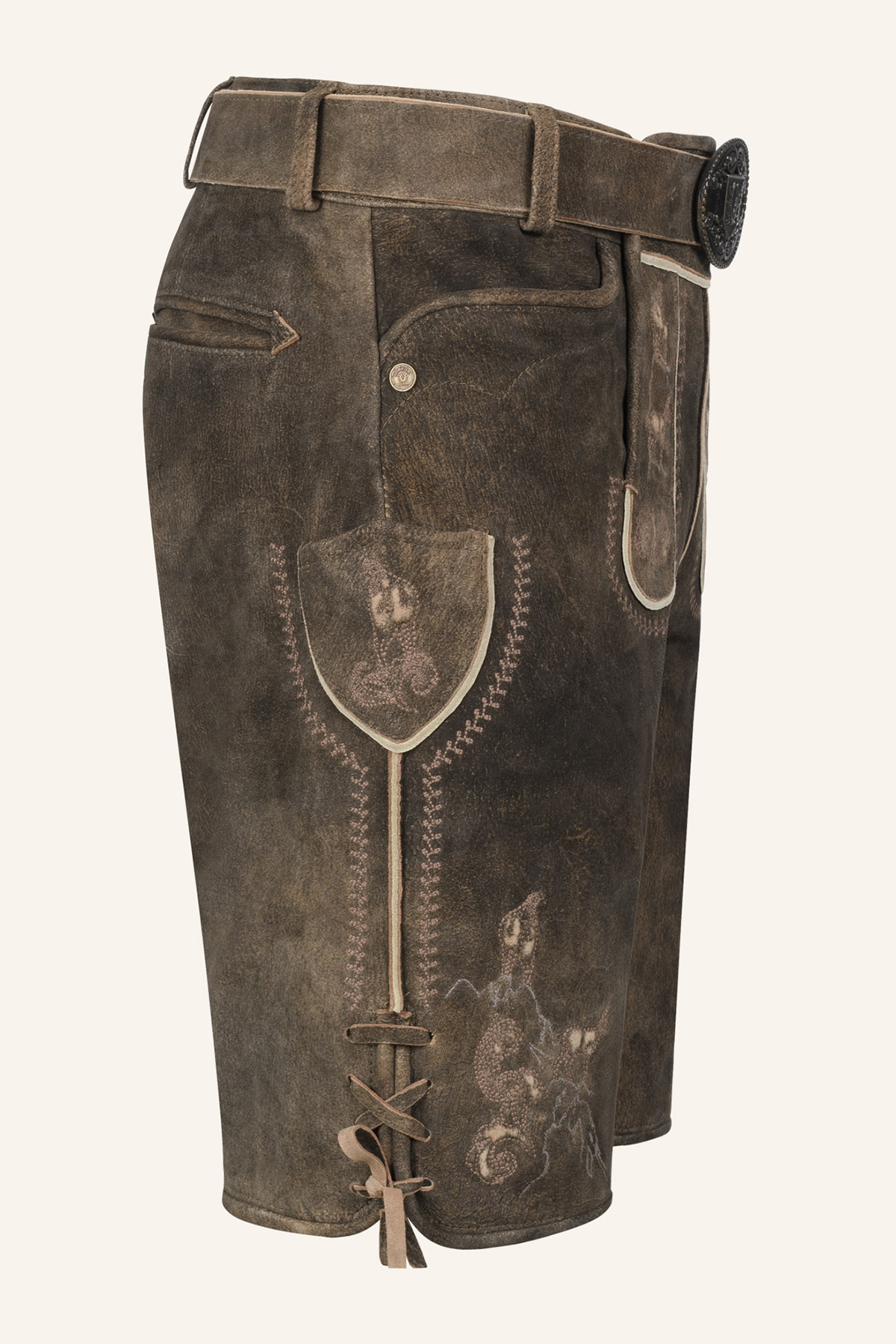 Lederhose Deniz mit Gürtel