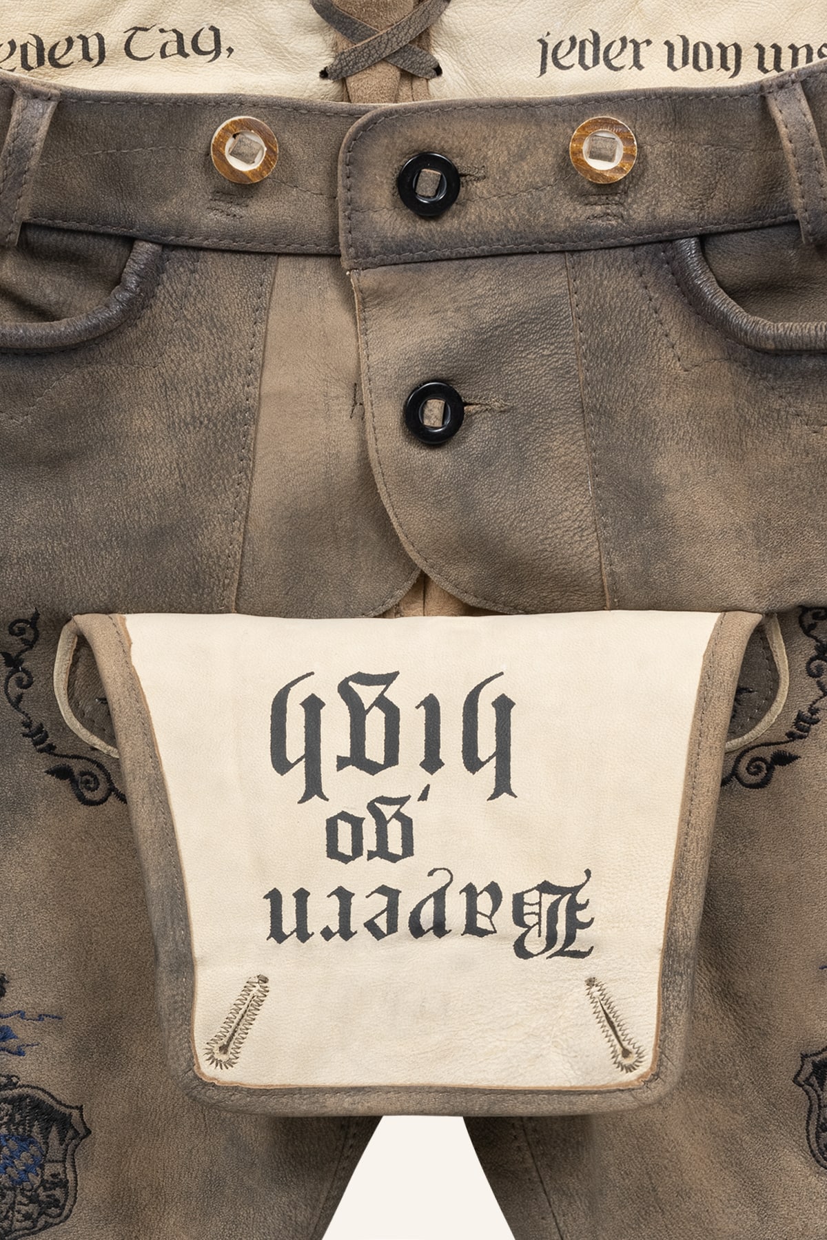Lederhose Lebenslang m. Gürtel