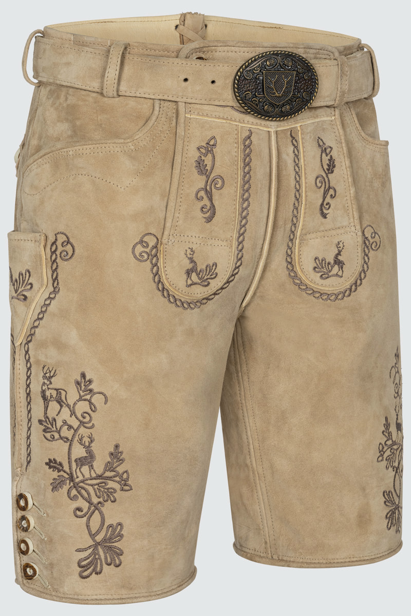 Lederhose Milian mit Gürtel