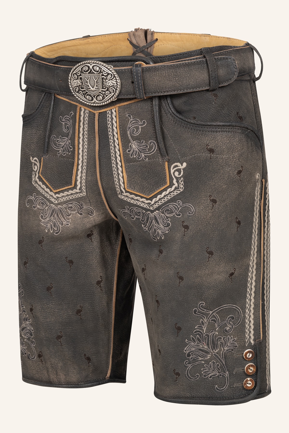 Lederhose Udo mit Gürtel