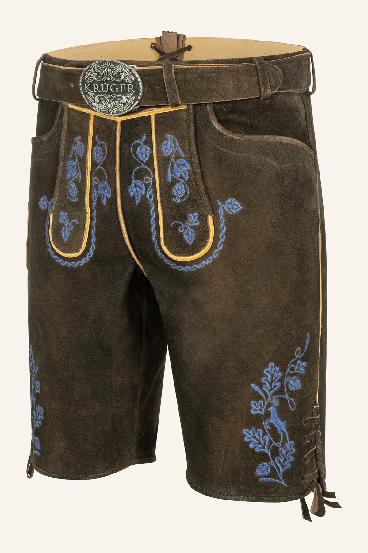Lederhose Roland mit Gürtel