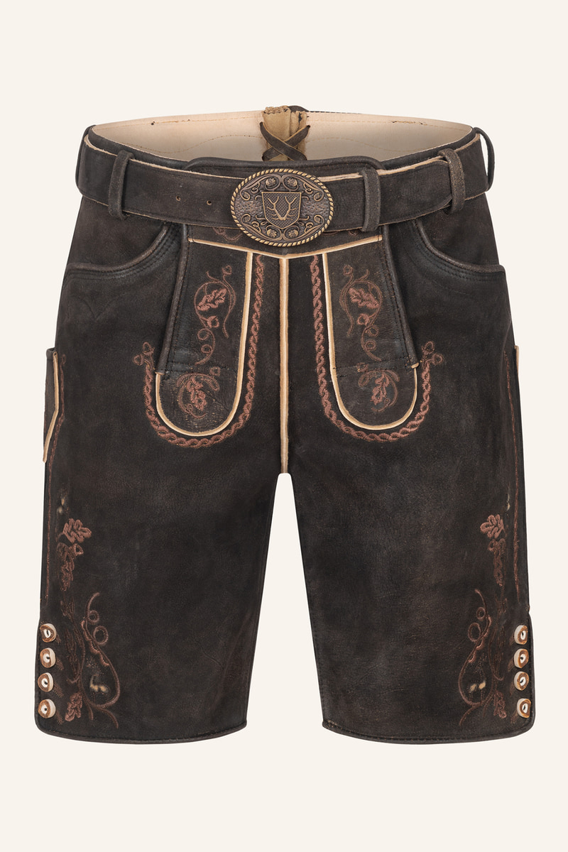 Lederhose Terence mit Gürtel