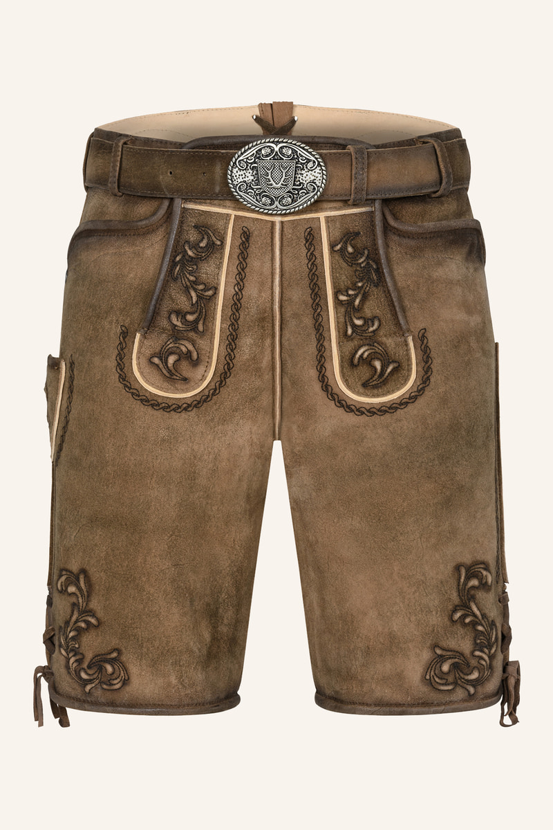 Lederhose Rodney mit Gürtel