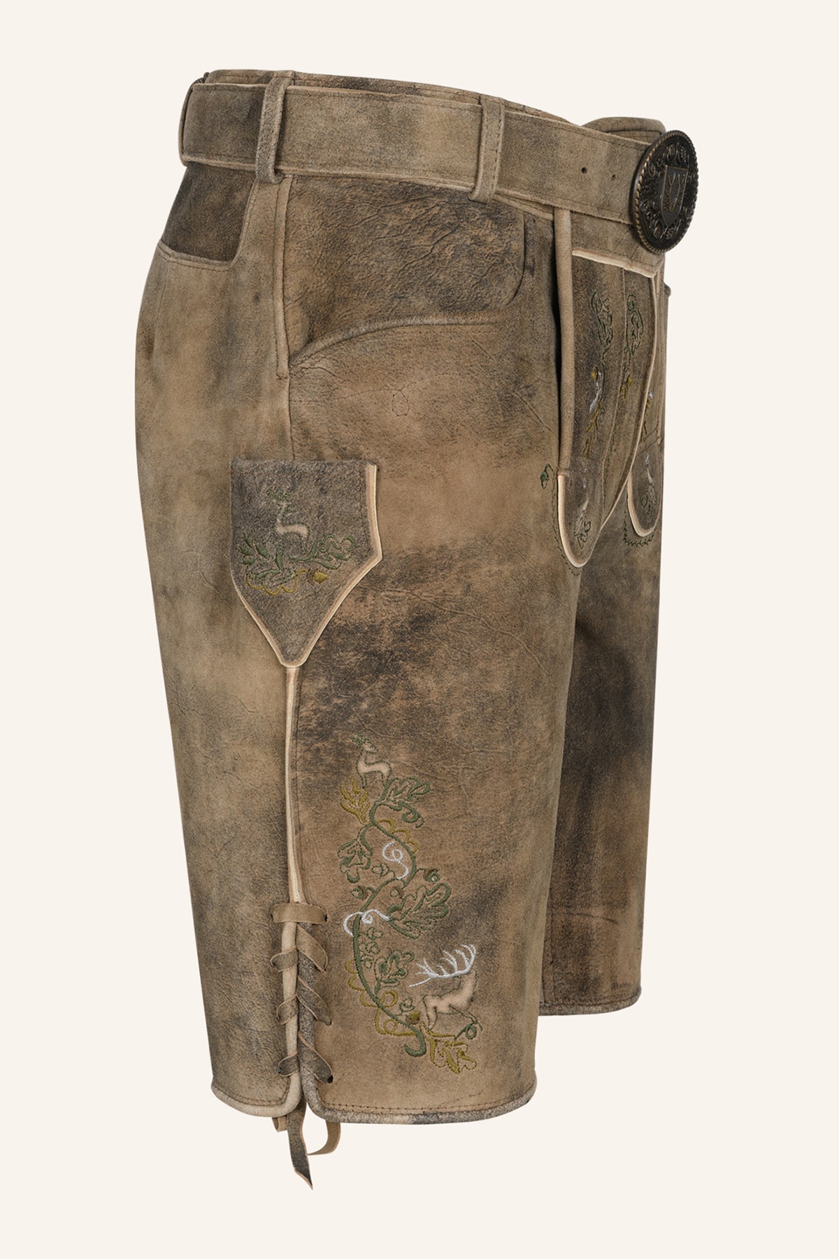 Lederhose Micah mit Gürtel