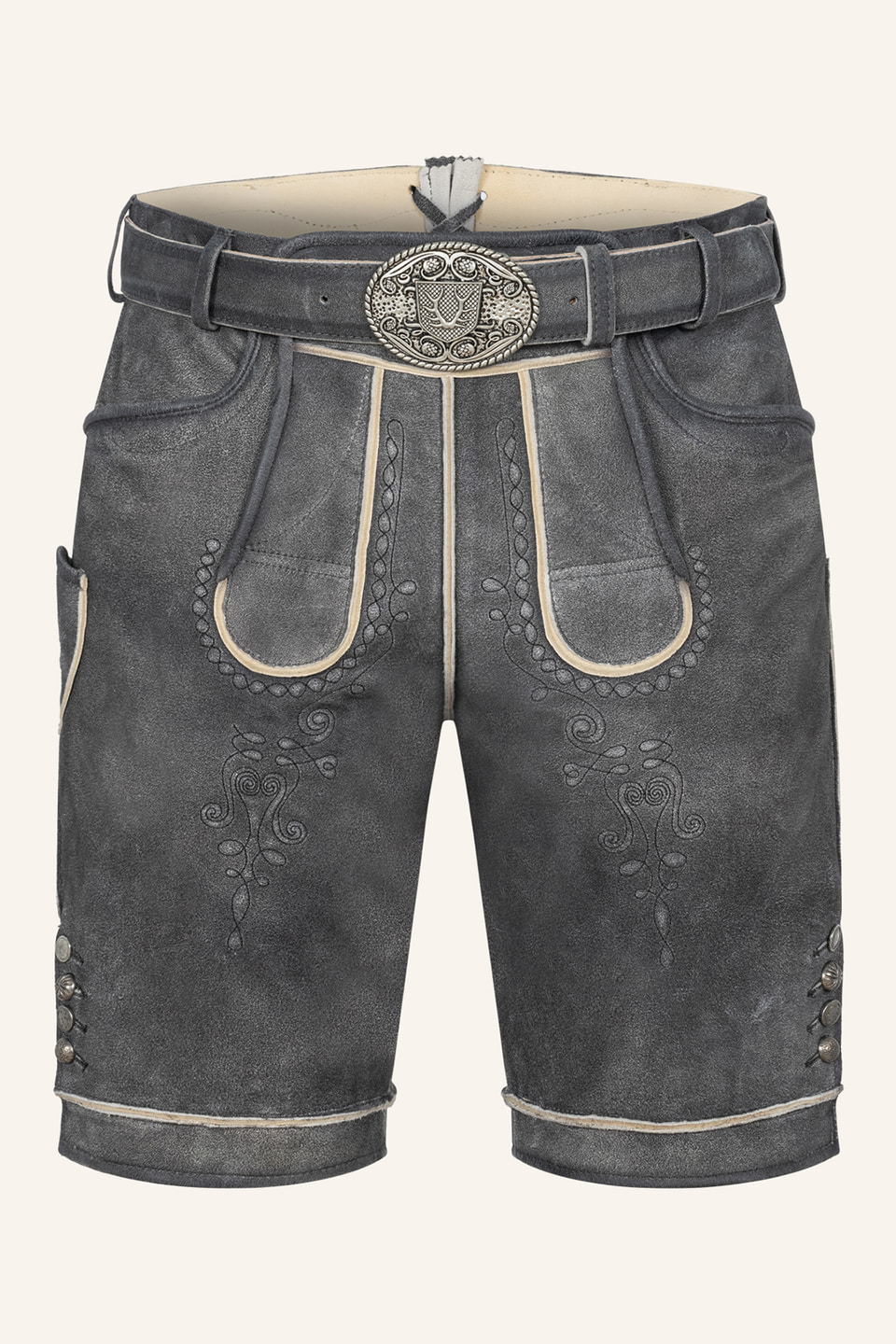 Lederhose Kuno mit Gürtel