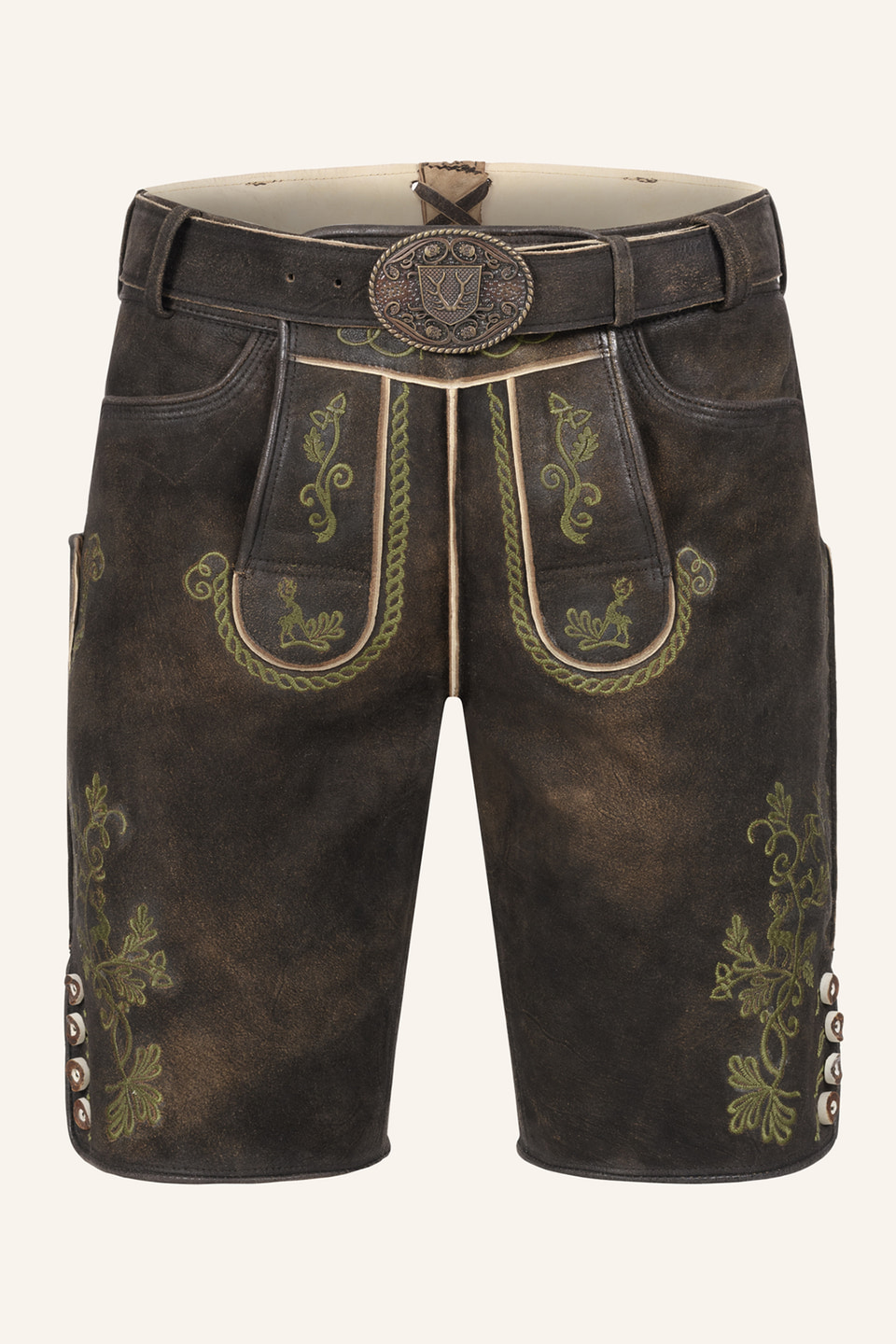 Lederhose Milian mit Gürtel