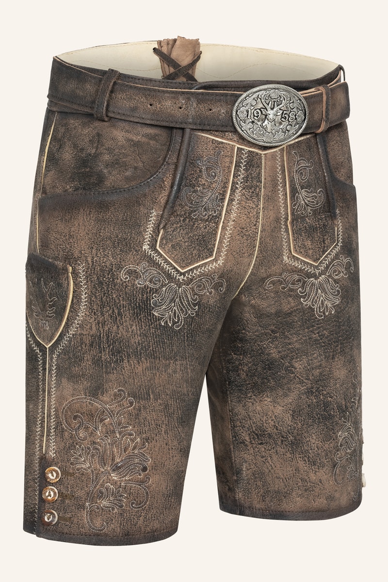 Lederhose Arijus mit Gürtel