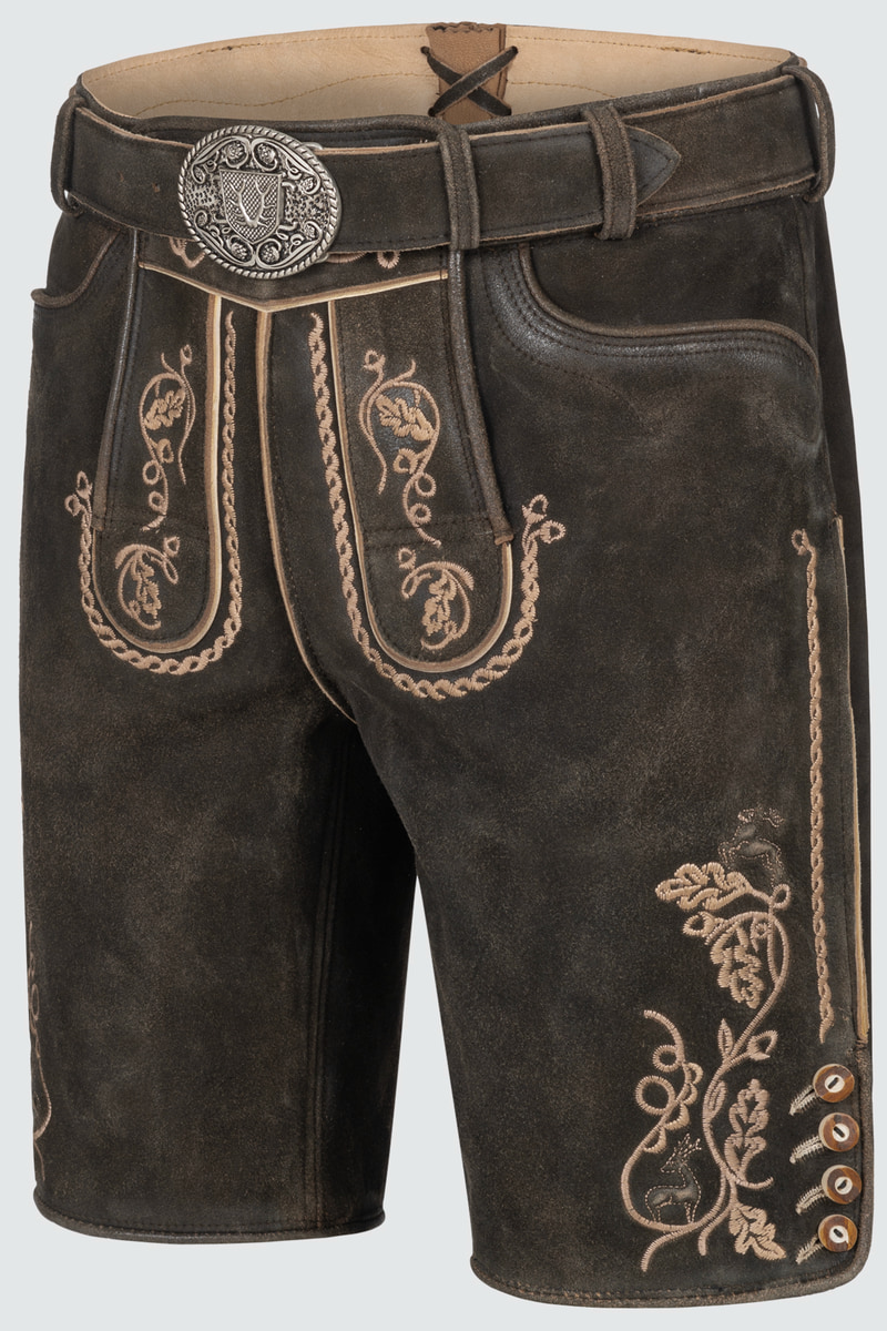 Lederhose Orlando mit Gürtel