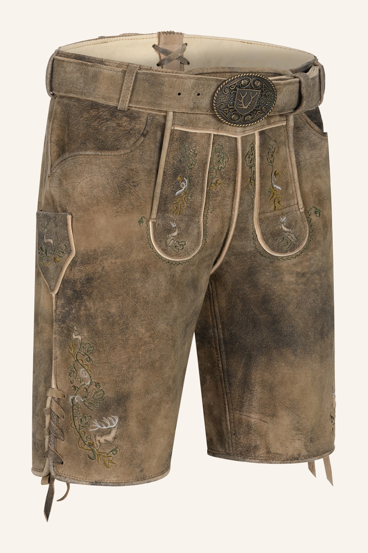 Lederhose Micah mit Gürtel