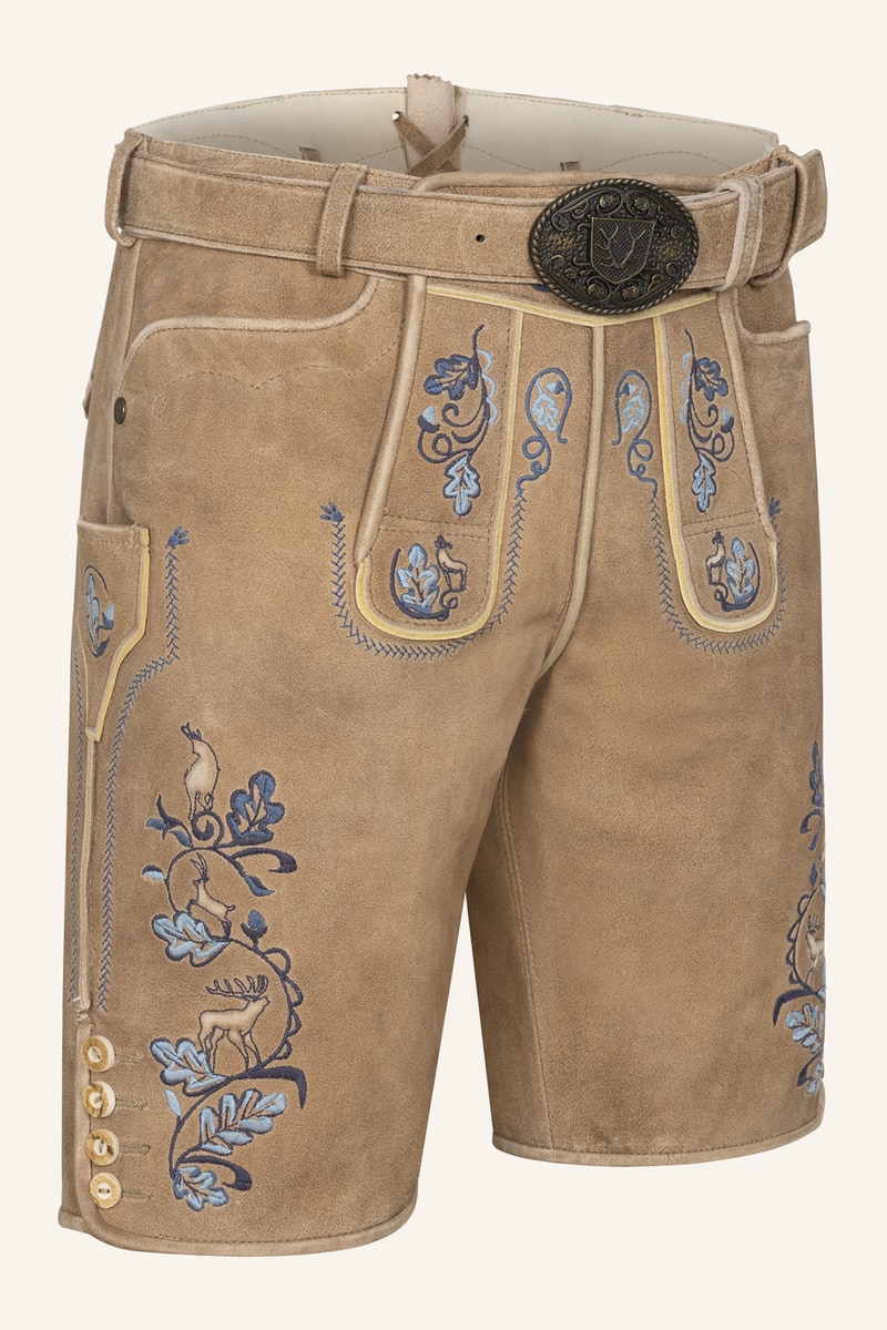 Lederhose Demian mit Gürtel