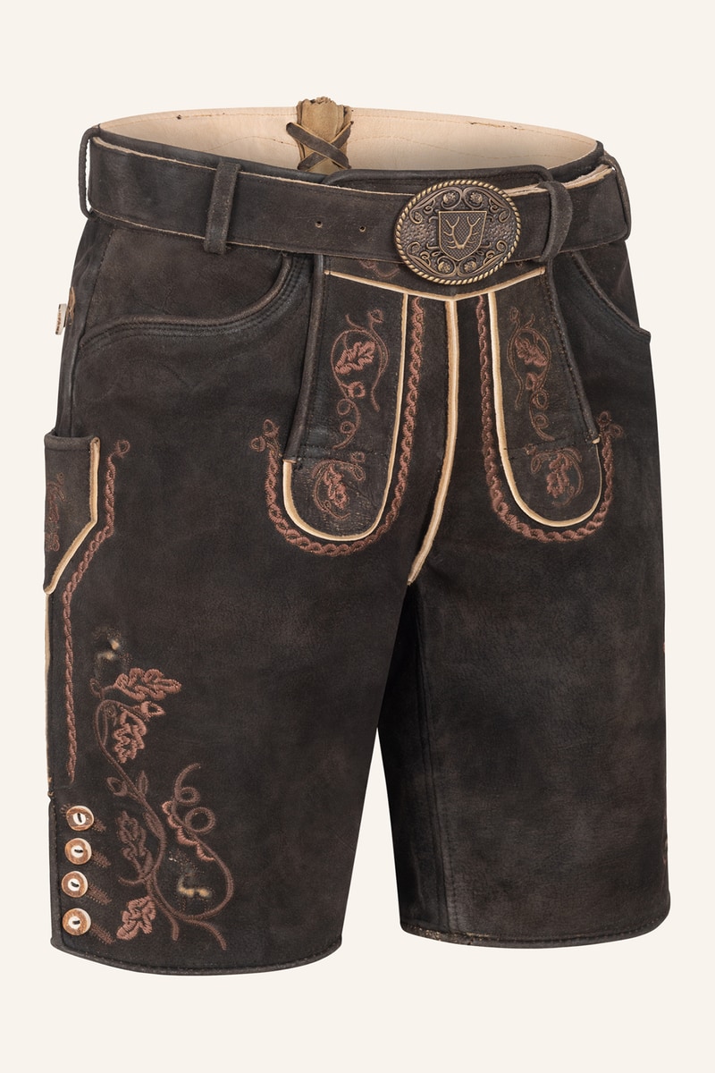 Lederhose Terence mit Gürtel