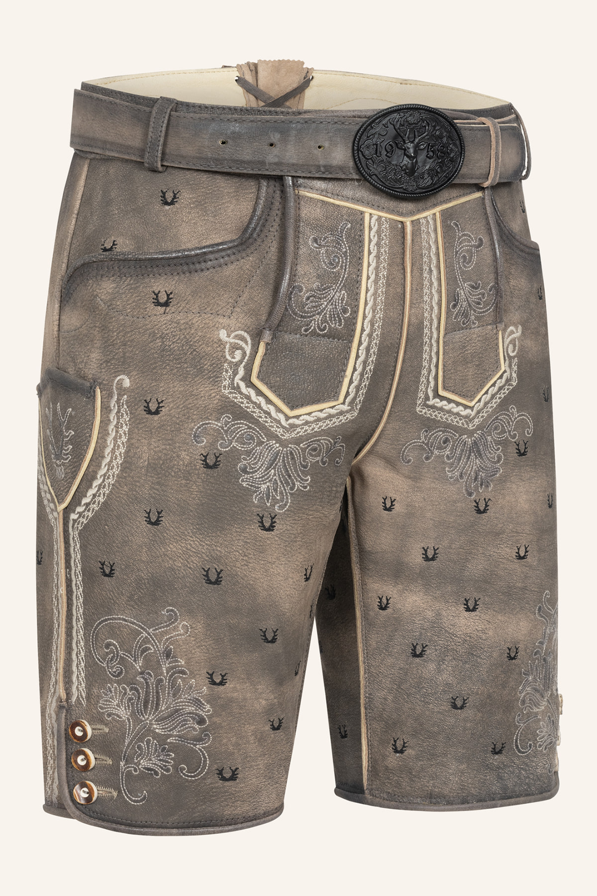 Lederhose Harvey mit Gürtel
