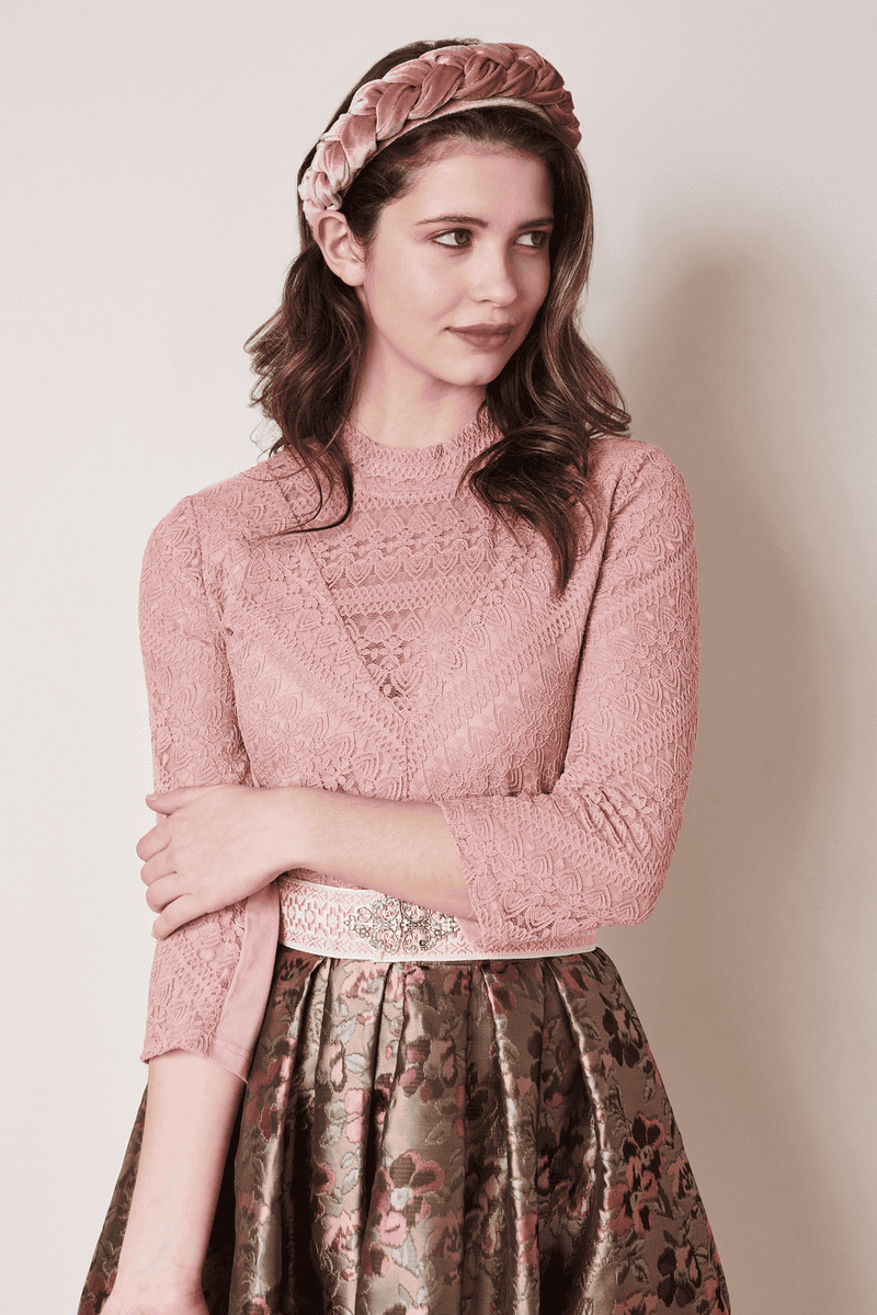 Trachtenbluse rosa damen clearance