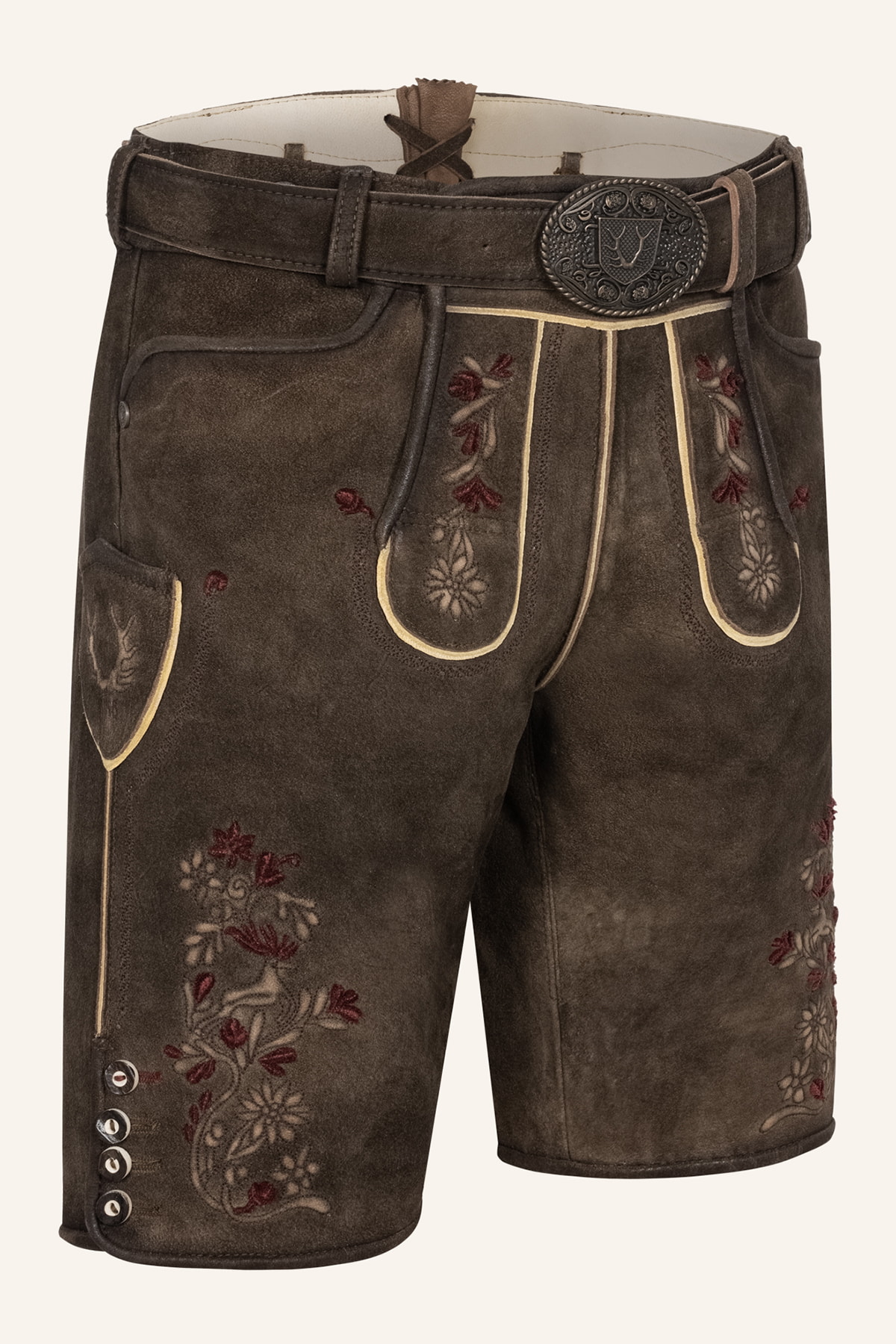 Lederhose Olivier mit Gürtel