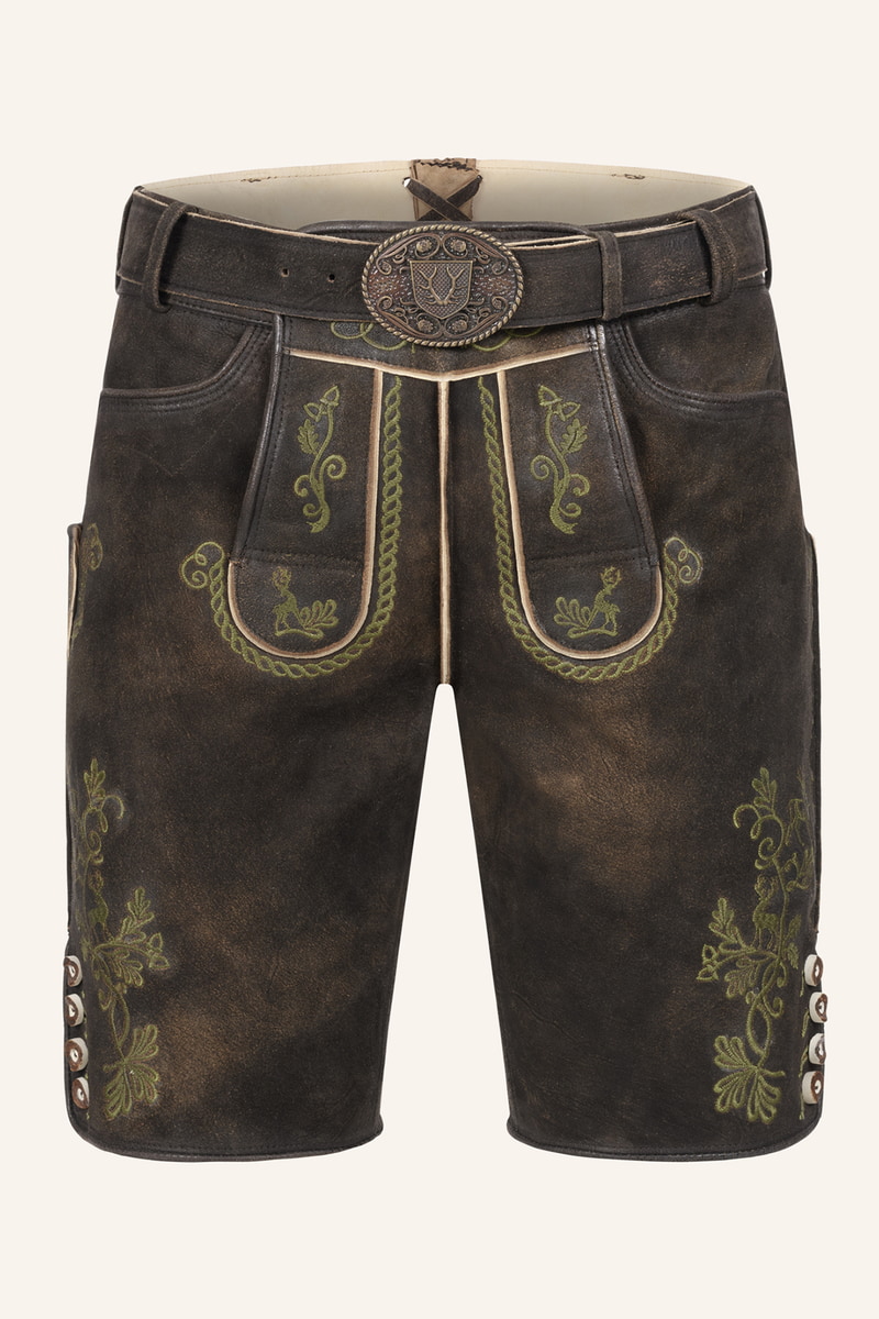 Lederhose Milian mit Gürtel