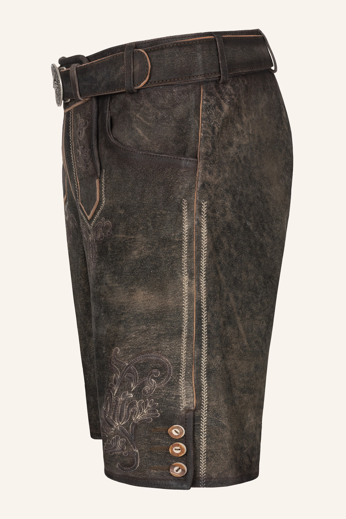 Lederhose Arijus mit Gürtel