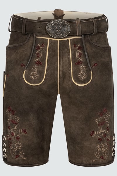 Lederhose Olivier mit Gürtel